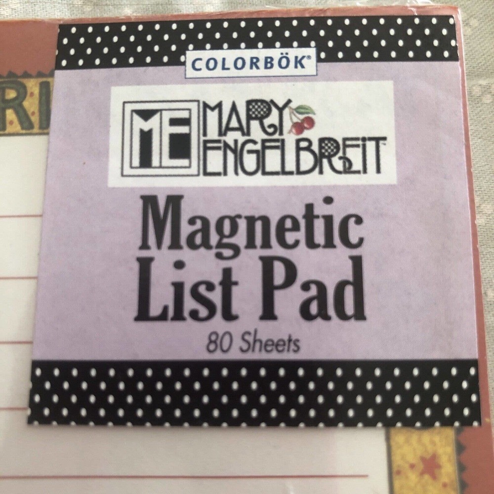 Mary Engelbreit Magnetic Cheer For Christmas Christmas List Pad Santa NEW Sealed - Picture 6 of 6